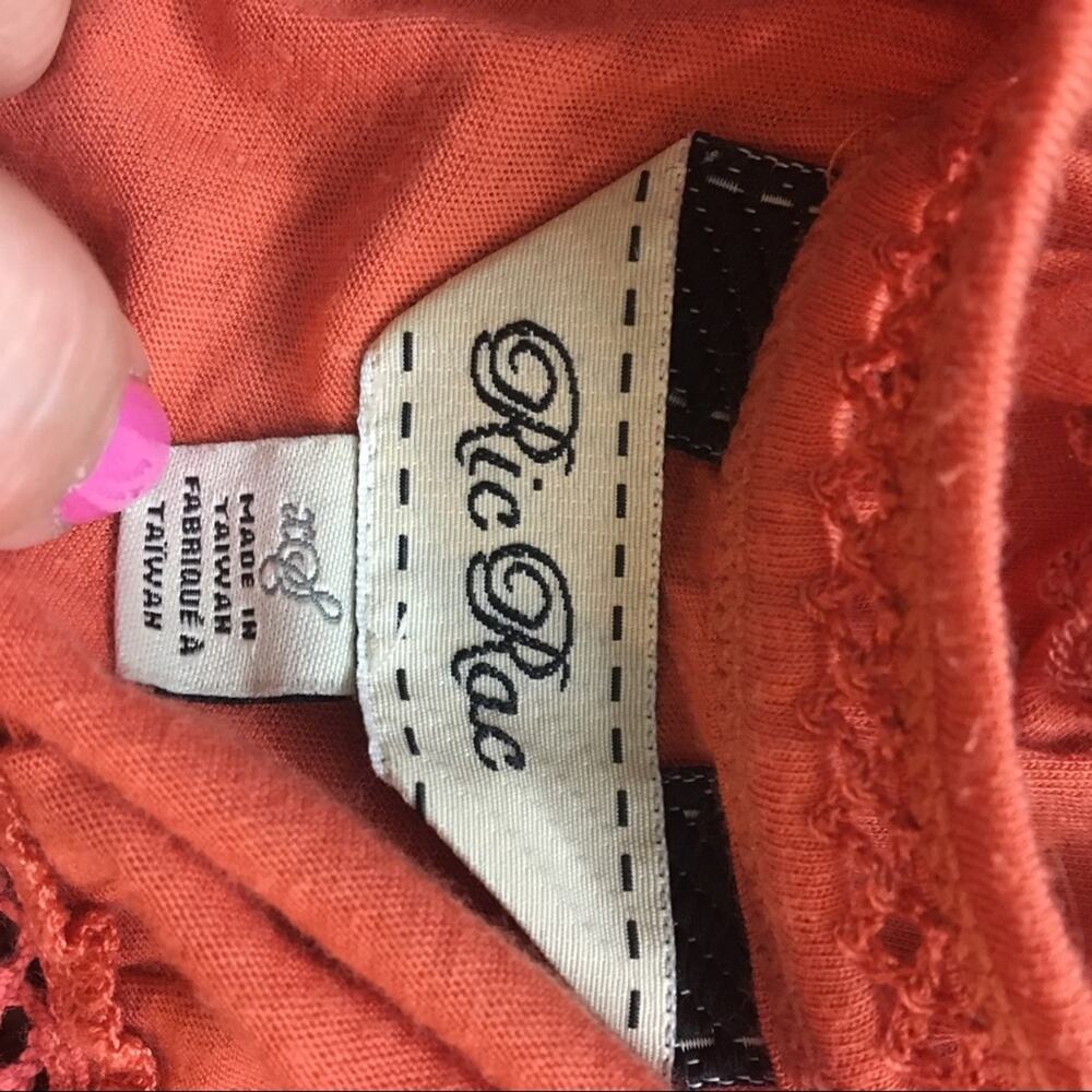 Anthropologie RicRac Ruffle Orange Tank - Picture 5 of 5